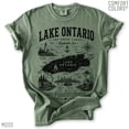 thumbnail image 6 of Lake Ontario Map Shirt Great Lakes Apparel Freshwater Sea Shirt Navy Ontario Canada Tee Lighthouse Graphic Top, 6 of 9