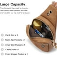 thumbnail image 3 of Small Sling Bag for Women Leather Crossbody Fanny Packs Chest Bag for Women, 3 of 7
