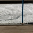 thumbnail image 5 of LiviNest 3D Art Living Room Rug: Modern Geometric Area Rug for Home Decor - 7x10 ft Gray Ivory Abstract Pattern - Soft Polyester & Jute Backing for High Traffic Areas, 5 of 5