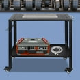 thumbnail image 2 of Welding Table Welding Cart 36×18inch, Industrial Carbon Steel Welding Table 1200 lbs Load Capacity, Freestanding Welding Cart, 7pcs 5/8inch Hooks on Top, 4 Wheels with Brakes, 2 of 9