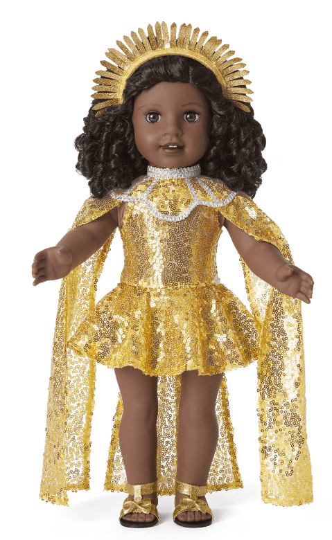 American Girl Claudie Glitzy Sequin Gown & Capelet Outfit for 18 inch Dolls