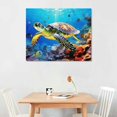 thumbnail image 2 of JEUXUS Family Wall Decor For Bedroom Family Canvas Wall Art For Bathroom Sea Turtles Wall Pictures Artwork Office Canvas Art Blue Ocean Wall Painting Modern Living Room Kitchen Home Decorations, 2 of 4
