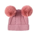 thumbnail image 4 of Povozer Baby Hats and Mittens Set Infant Toddler Beanie Gloves for Baby(Pink,One Size), 4 of 6