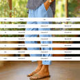 thumbnail image 4 of Women's Pants Fashion Casual Pants For Women Cotton And Linen Casual Loose Solid Color Elastic Waist Pocket Straight Leg Pants, 4 of 5