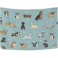 thumbnail image 3 of Coolnut Puppy Dog Tapestry Washable Polyester Art Wall Hanging Blanket for Living Room Bedroom Dorm Party, 60 x 51 Inch Home Decor Gifts, 3 of 7