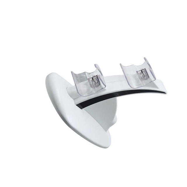 sweethay Controlador Dock LED Dual USB Estación de soporte de carga Cuna para Pro Slim Videojuegos y accesorios blanco