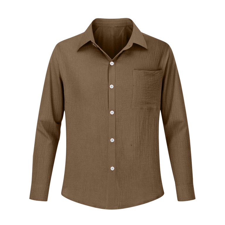 YODETEY Linen Button Up Shirts for Women, Long Sleeve Summer Shirt