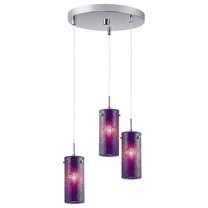 Woodbridge Lighting Tube 3-Light Metal Steel Cluster Pendant in Satin Nickel