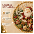 thumbnail image 3 of 2026 Holiday Pearl Art Hanging Wreath Kit | Luxury Flocked Canvas with Scratch-Resistant Non-Fading Pearl Beads DIY Handmade Seasonal Decor Spring Butterfly Garden, 3 of 7