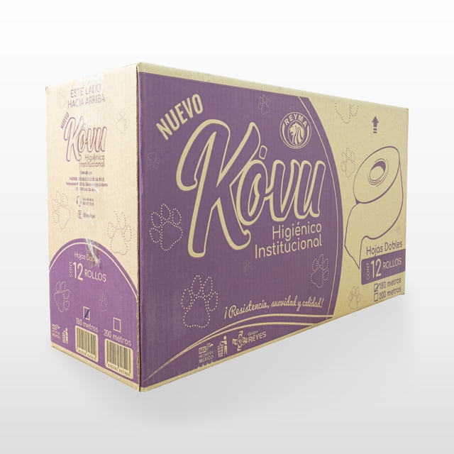 Papel Higiénico Industrial Reyma 12 Rollos De 180m PACKSYS IH180N12P01C012