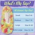 thumbnail image 3 of BambooMN Tie Dye Multicolor Fuzzy Slippers - Hyper Fuse - Large - 1 Pair, 3 of 3
