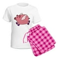 thumbnail image 5 of CafePress - Flying Pig With Sneakers Pajamas - Women's Short Sleeve Print T-Shirt and Pants Light Cotton Pajama Set, 5 of 7