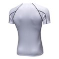 thumbnail image 2 of Magazine Mens Active Tops, Short Sleeve Crew Neck Tight-fitting Sports Running Training Breathable Wicking T-shirt, 2 of 2