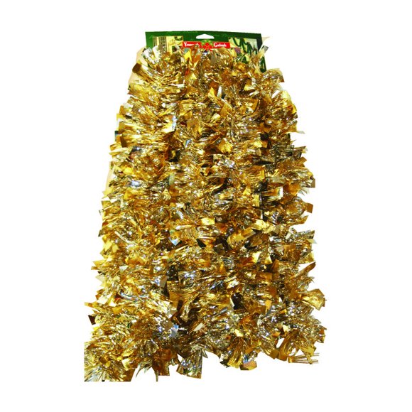 Espumillón navideño dorado y plateado de Garland FC Young, 2 cm x 3 m (6)