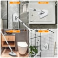 thumbnail image 6 of YEERSWAG Shower Cleaning Brush with 46" Extendable Long Handle, 4-in-1 Tub & Tile Scrubber, 180° Locking Swivel Head, Stiff Bristle Brush, 2 Scouring Pads & 1 Microfiber Pad for Bathroom Cleaning, 6 of 11