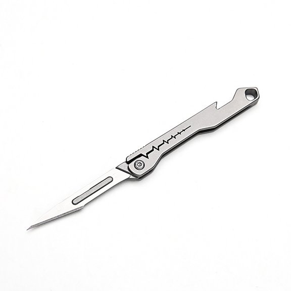XKHZJL Titanium Alloy Mini Folding Sharp Art Paper Cutting, Quick Change Portable Keychain, Slicing Fruit At A Picnic Opening Packages or Tackling A DIY Project