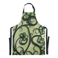 thumbnail image 2 of Green Vines and Flowers Chef Kitchen Apron with Pockets for Women Waterproof Aprons for Cooking Baking, 2 of 7