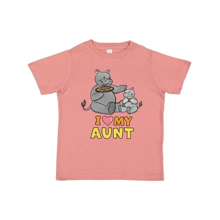

Inktastic I Love My Aunt Hippos Gift Toddler Boy or Toddler Girl T-Shirt