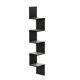 thumbnail image 1 of Estante cuadrado de esquina flotante de montaje en pared de 5 niveles Furinno, roble francés gris / negro Furinno FR16123GYW/BK, 1 of 2