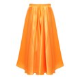 thumbnail image 2 of CHICTRY Kids Girls Long Dance Skirt Chiffon Full Circle Latin Flamenco Dance Performance Costume,Sizes 3-12 Yellow 130, 2 of 7
