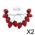 thumbnail image 1 of 2xLED Cadena De Luces De Fresa 200 Cm 10 LED Para Patio Interior Exterior Cumpleaños, 1 of 10