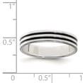 thumbnail image 3 of 925 Sterling Silver Black Womens Ring, 3 of 7