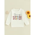 thumbnail image 2 of Caoirhny Girl Letter Print Sweatshirts Big Sister Little Sister Casual Crew Neck Long Sleeve Loose Fit Pullovers Tops for Autumn, 2 of 9