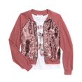 thumbnail image 2 of Beautees Grande Veste Bomber 2 Pcs & Débardeur Just Believe (Rouge Foncé, S), 2 of 2