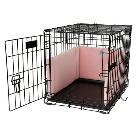 UPC: 0685589143012 | Pet Dreams Dog Crate Bumper – for Single/Double Door Dog Crate  Dog Tail Protector  Pink Small 24 inch