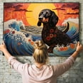 thumbnail image 6 of Thuan Dachshund Dog Art Print Canvas, Dog Canvas Wall Art Painting Decor, Dog Pop Art Home Decor Artwork For Bedroom Living Room Bathroom decor, 6 of 6