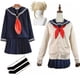 thumbnail image 3 of My Hero Academia Disfraz de Halloween Anime Boku No Hero Academia Himiko Toga Jk Uniforme Suéter Abrigo Peluca Disfraces AWhite long 3pcsL, 3 of 4