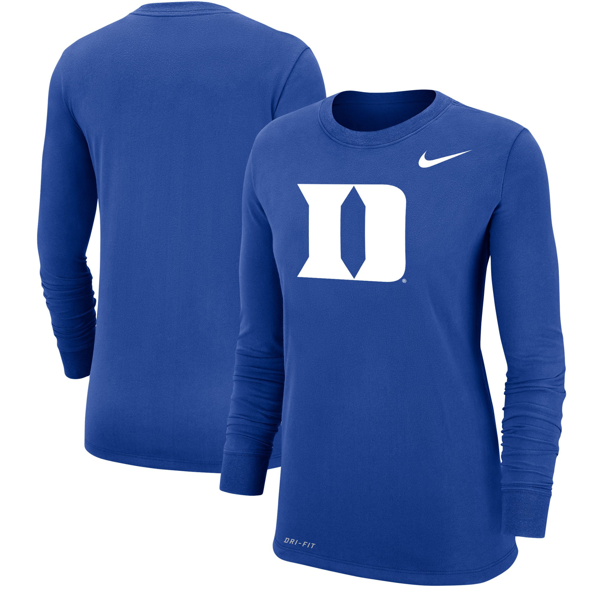 Women's Nike Royal Duke Blue Devils Logo Performance Long Sleeve T ...