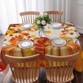 thumbnail image 3 of Orange Pumpkins Fall Table Cloth Waterproof Tablecloths, Maple Leaf Thanksgiving Botanical Rustic Tablecloth Dining Table Cover for Kitchen Party Tabletop Outdoor, Rectangle Tablecloth 52x70 Inch, 3 of 9