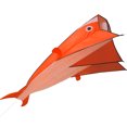 thumbnail image 6 of AGPtek 2m Huge 3D Flying Orange Dolphin Kite with Handle Outdoor Sport Easy to Fly, 6 of 9