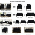 thumbnail image 2 of Velvet Loveseat Couch, Small Couch Chair with Wooden Legs and Scooped Armrests, Upholstered 2-Seat Sofa Couch for Living Room, Bedroom, Office (Black), 2 of 9