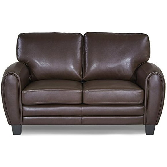 Homelegance Rubin 63" Bonded Leather Loveseat, Dark Brown