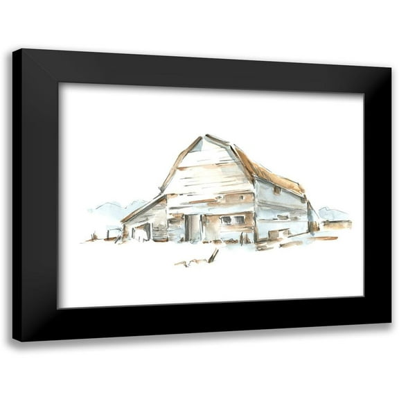 Harper, Ethan 14x12 Black Modern Framed Museum Art Print Titled - Roadside Barn II