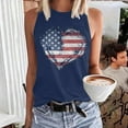 thumbnail image 2 of MESSUEN No Sleeve Tops for Women Womens 4th of July Tops Crew Neck Raglan Gradient Coconut Tree Tank Tops Sleeveless V Neck Button Down Shirt Women Blouses Summer Womens Shirt Navy L, 2 of 4