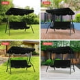 thumbnail image 6 of YRLLENSDAN Alloy Steel Outdoor Porch Swing with Removable Cushions and Canopy, Black, 6 of 7