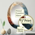 thumbnail image 3 of Designart "compositiond Spiral" Abstract Round Wall Mirror - Modern Oval Printed Decorative Oversized Mirror - Multiple Color Options, 3 of 4