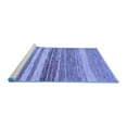 thumbnail image 2 of Ahgly Company Machine Washable Indoor Square Abstract Blue Modern Area Rugs, 7' Square, 2 of 4