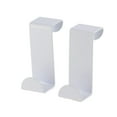 thumbnail image 4 of Stainless Steel Over the Cabinet Door Hooks, Space Saver Organizer for Bathroom and Kitchen, Modern Design Towel and Accessory Hooks - 2 Pack White, 4 of 6