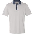 thumbnail image 2 of adidas - Performance Colorblocked Sport Shirt - A166-4XL - Stone/Mineral Blue/White, 2 of 3
