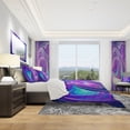 thumbnail image 3 of Designart 'Purple and Blue Wonder' Modern & Contemporary Duvet Cover Set, 3 of 4