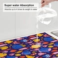 thumbnail image 5 of Yiaed Cute Flat Hand Drawn Fishes Print Highly Absorbent Microfiber Kitchen Counter Mat, Dish Drying Pad for Dishes, Utensils, Pots and Pans, Large 18" x 24", 5 of 7