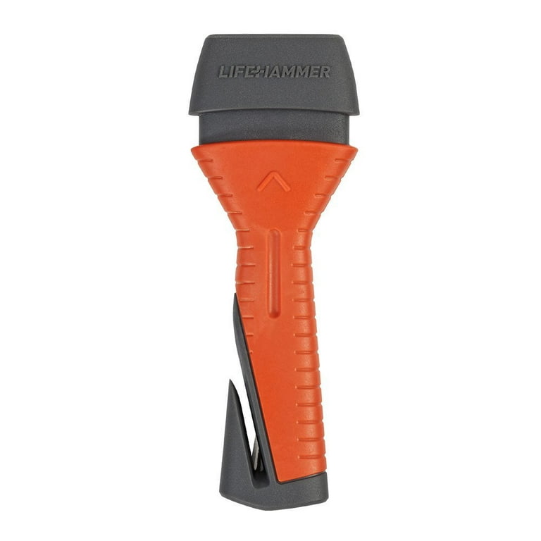 Lifehammer Safety Hammer Evolution - Automatic Emergency Escape and Rescue  Hammer With Seatbelt Cutter - Orange - 1 Pack