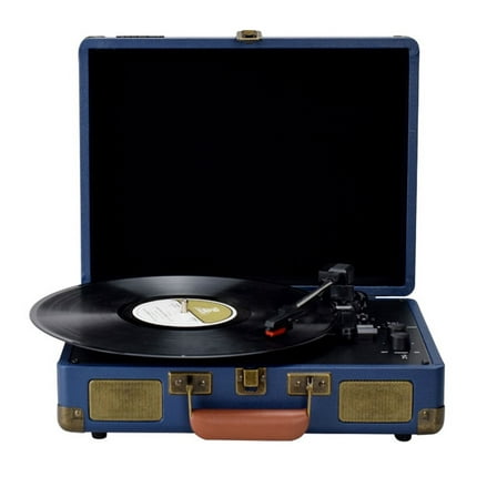 Portable Stereo Turntable With Wireless BT In And Out 33/45/78RPM LP Vinyl Record Player Pitch Control Phono Speaker ,Louder and Clearer