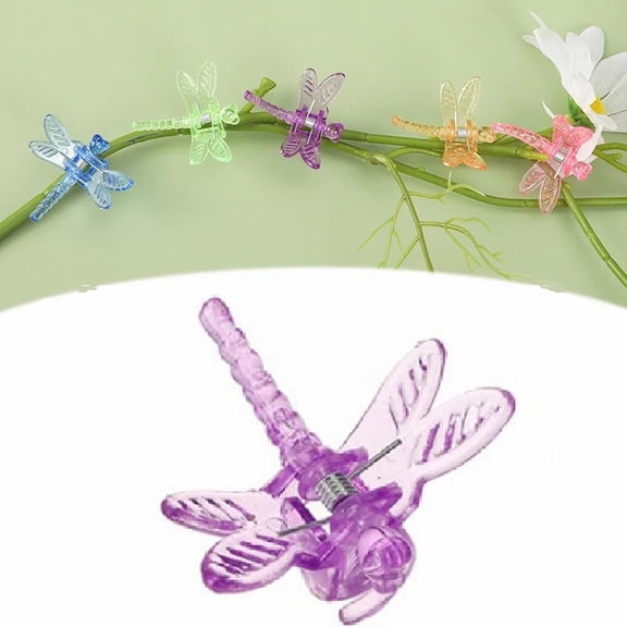 Transparent Orchid Clips Plant Clips Special for Phalaenopsis Reusable Plastic Plant Support Clips Flower Vine Fixing Gardening Clips Matching with Stakes Stands for Home,1Pcs (Random Color)