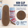 thumbnail image 6 of Girls Sweater Knit Slipper Socks, Soft Stitched Sole with Faux Fur Lining, LT BLUE, M/L, 6 of 9