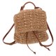 thumbnail image 3 of Mochila de paja de moda para mujer, bolso de playa tejido bohemio de gran capacidad, bolso de fiesta para vacaciones de verano, mochila tejida, 3 of 8